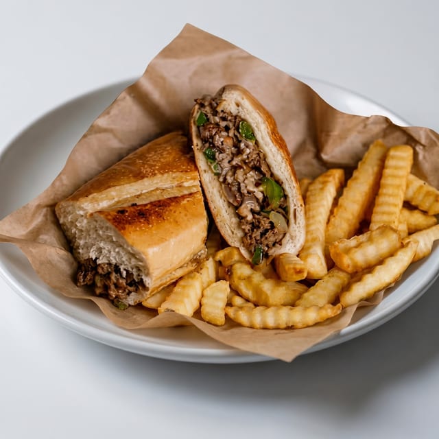 Philly Cheese Steak Sandwich.